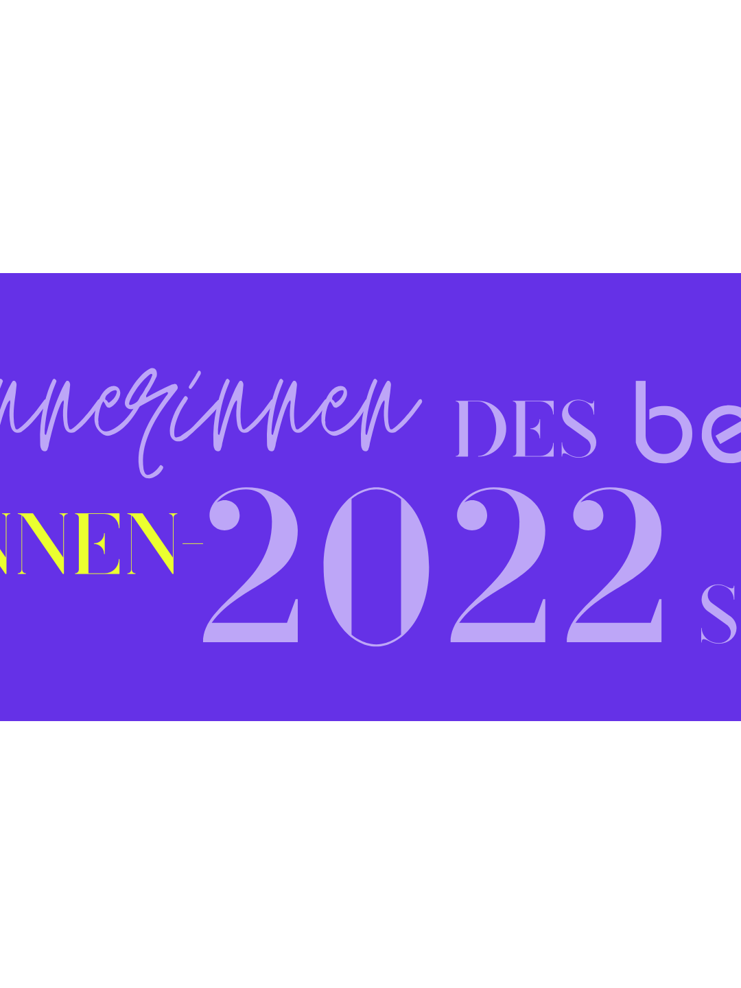Banner mit Aufschrift: "Die Gewinnerinnen des belladonna Gründerinnenpreis 2022 stehen fest!"
